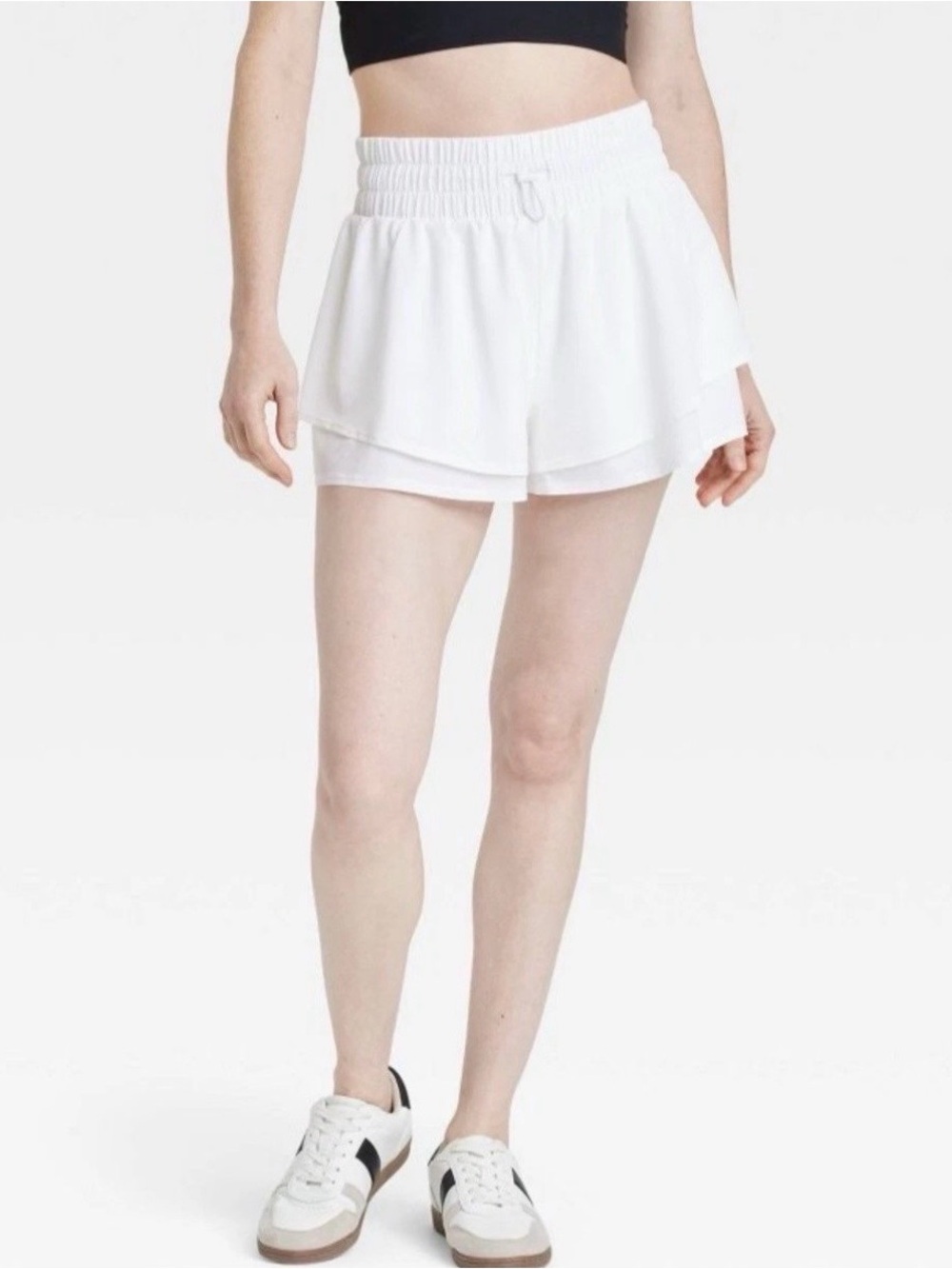 Women’s Flutter White Athletic Shorts - JoyLab - Size M - NWT - Picture 5 of 5